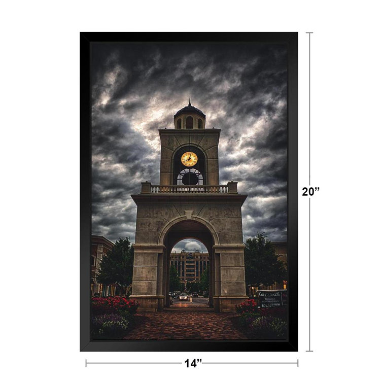 Ebern Designs Stormy Skies Clock Tower Ridgeland Mississippi Photo Art